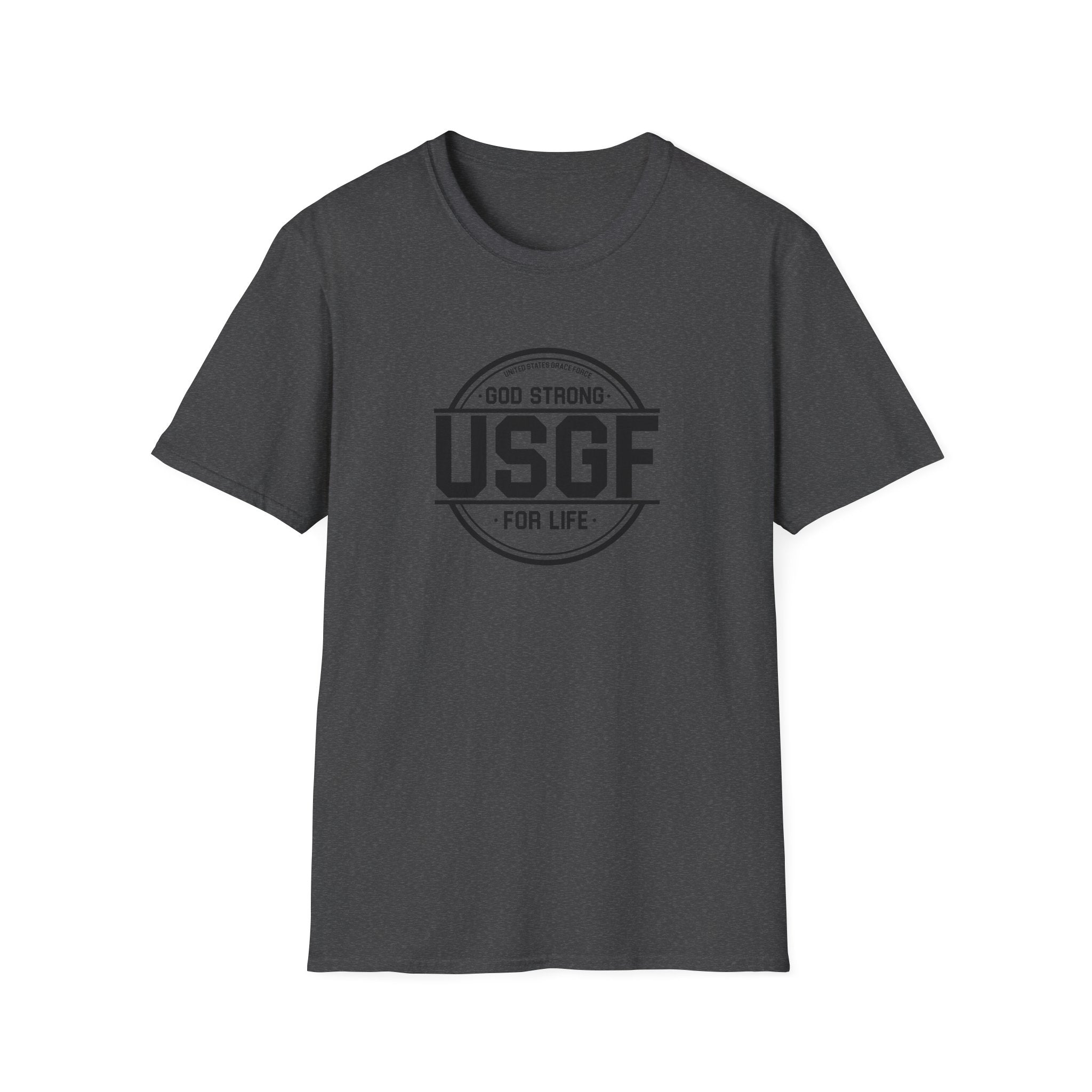 USGF God Strong For Life — Catholic Faith T-Shirt