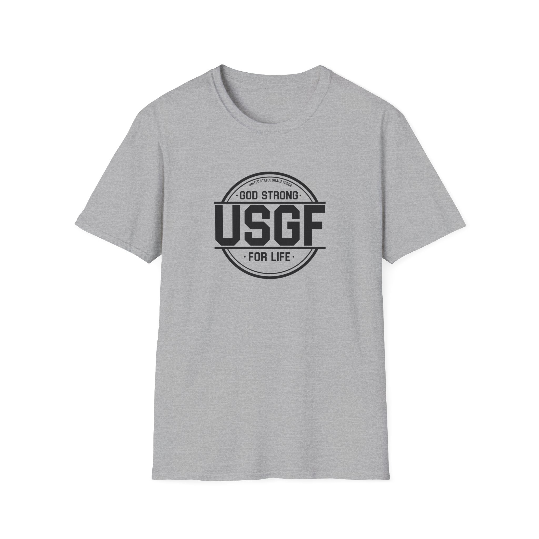 USGF God Strong For Life — Catholic Faith T-Shirt